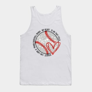 Glitter Baseball Mom, Sports Mom, Baseball Mama Tank Top